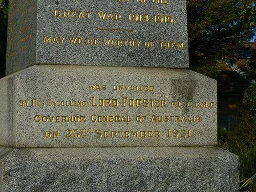 World War One Memorial : 24-April-2013 World War One Memorial : 24-April-2013