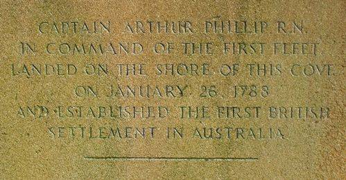 Captain Arthur Phillip Inscription 1