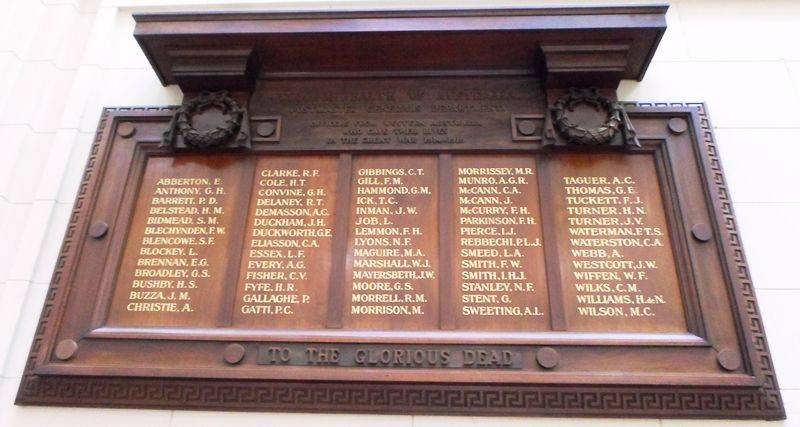 Postmaster Rolls Postmaster General`s Department Honour Roll | Monument Australia