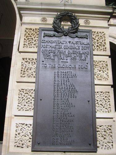 Postmaster Rolls Postmaster-General`s Department Honour Roll | Monument Australia