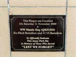 ANZAC Park Plaque