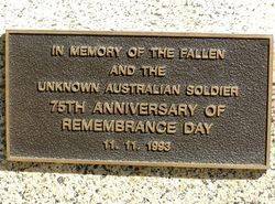 Remembrance Day Plaque : 11- September-2014