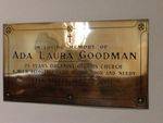 Ada Goodman Plaque : November 2013