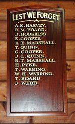 02-November-2014 : Replica Honour Roll