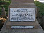 Allora Boer War Memorial Dedication