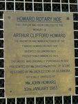 Rotary Hoe Inscription Plaque : 29-July-2014