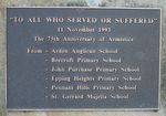 Armistice Plaque : 18-04-2014