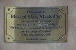 Blessed Mary MacKIllop Plaque : Feb 2014