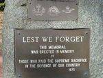 Bongaree War Memorial Inscription