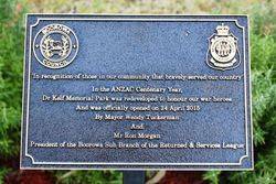 Dedication Plaque: 25-September-2016 (Roger Johnson)