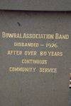 Bowral Band Inscription : August-2014