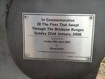 Bushfire Dedication Inscription : October 2013