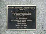 Centennial Garden Plaque