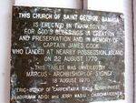 Church of Saint George Cook Plaque : 23-07-2013