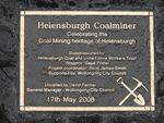 Coalminer Dedication Plaque