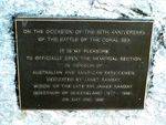 Coral Sea Park Memorial Section Plaques