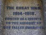 War Memorial Inscription : 17-December-2013
