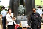 Councillor Jan Grew + Nigel Allsopp at Plaque Dedication