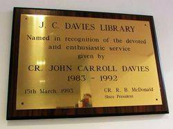 Davies Plaque : 15-December-2014