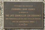 Len Stockings Plaque Inscription : July 2014