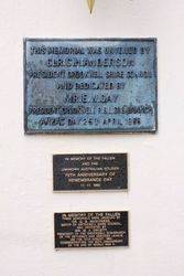 Memorial Plaques: 25-September-2016 (Roger Johnson)