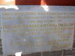 Onslow Pavilion Plaque : 16-June-2014