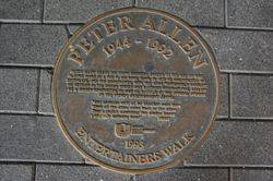 Peter Allen Plaque 1993 : September-2014