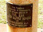 Esk Water Supply Inscription