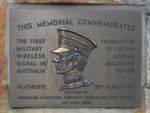 First Military Wireless Signal Inscription Plaque