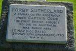Forby Sutherland Memorial Plaque
