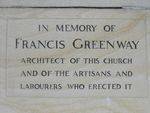Francis Greenway Plaque Inscription