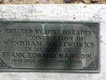 Frank Edward Barrow Plaque