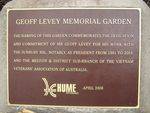 Geoff Levey Plaque : 18-04-2014