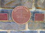 Pioneer Park Plaque : November 2013