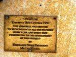 Grass Patch Pioneer Memorial Inscription