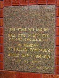 WW1 Plaque: 11-March-2016