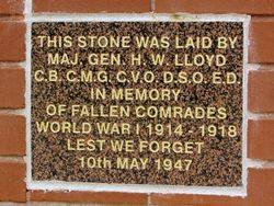 WW1 Plaque:11-March-2016