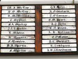 24-May-2016 : (Tim Fitzgerald ) : Name plaques at Newstead Historical Society