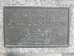 Jack Donaldson Plaque : March 2014