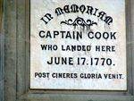 James Cook Monument Inscription