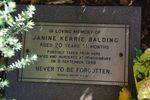 Janine Balding Memorial Plaque