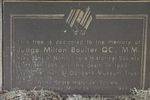 Judge Milton Boulter Plaque : Feb 2014