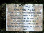 Kal Ma Kuta Memorial Inscription