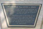 World War Two Plaque : November 2013