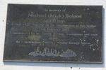 Michael Boland Inscription Plaque