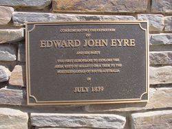 Eyre Plaque : 12-Octoer-2002