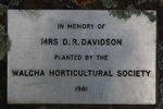 Davidson Plaque : July 2014
