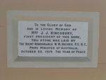 Mrs J J Kingsbury Plaque