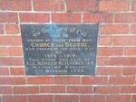 Memorial Sunday School Plaque : November 2013