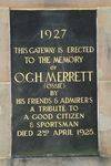 Merrett Gateway Inscription : December 2013